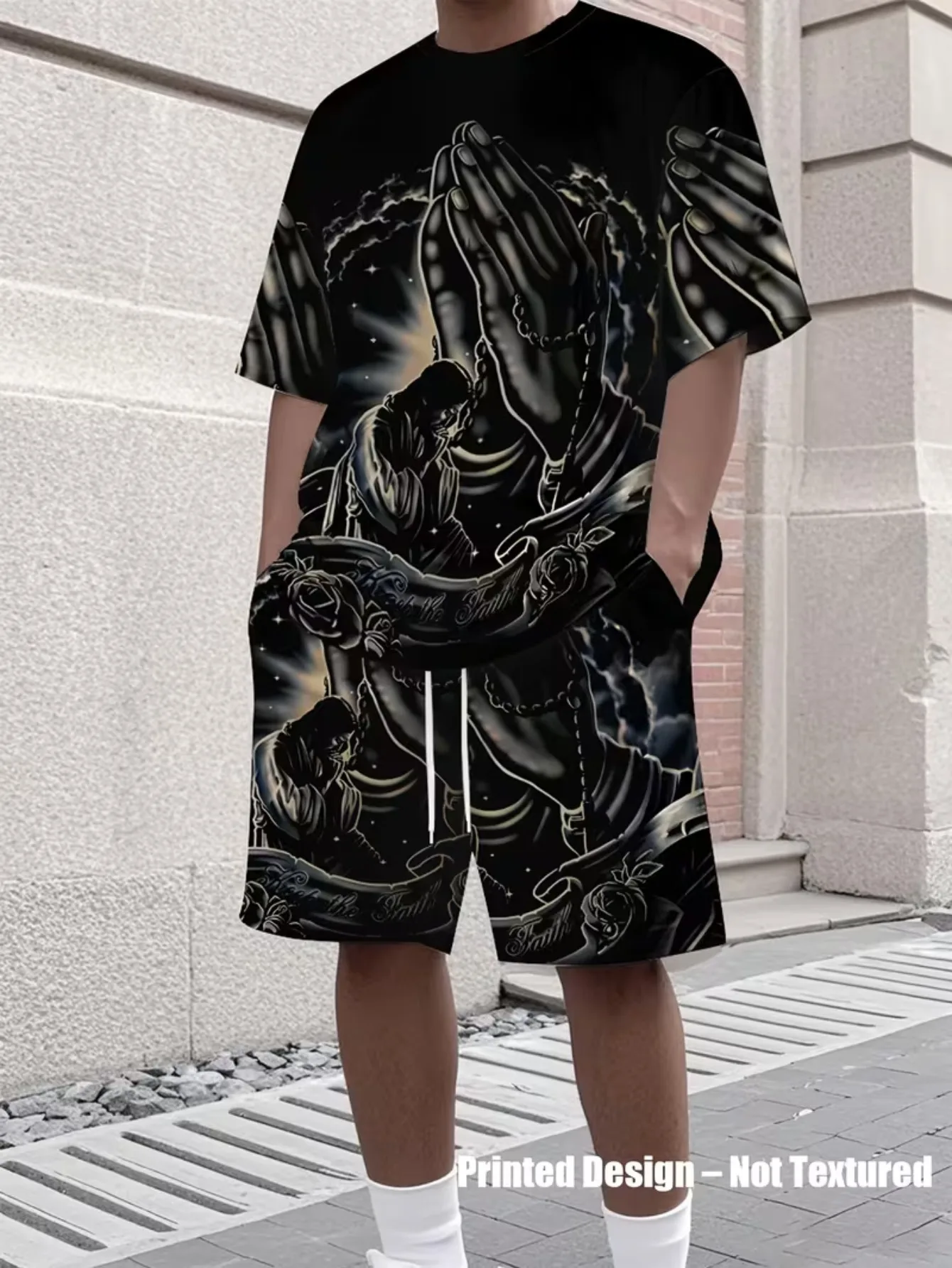 2026 Summer New Men's Short-Sleeved Set - 3D Trendy Brand - Hands Together Print - Casual Fashionable Street Style - Comfortable
2026 Summer New Men's Short-Sleeved Set - 3D Trendy Brand - Hands Together Print - Casual Fashionable Street Style - Comfortable