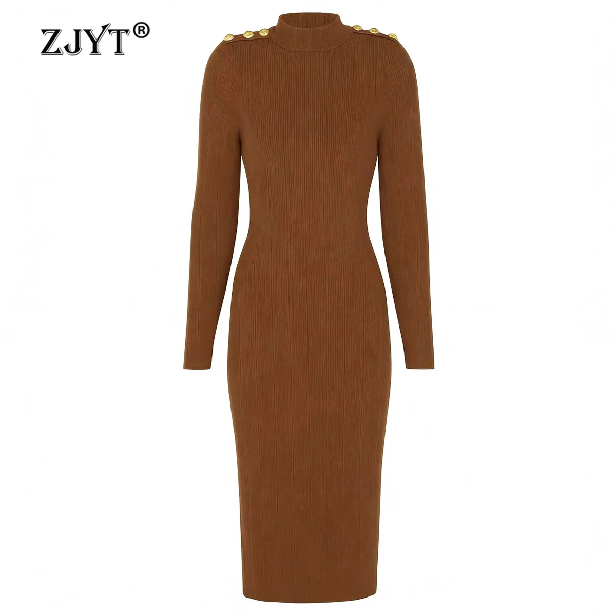 ZJYT Winter Women's Knit Sweaters Dress Long Sleeve Elegant Solid Basics Midi Bodycon Party Dresses Black Brown Knitwear Female
ZJYT Winter Women's Knit Sweaters Dress Long Sleeve Elegant Solid Basics Midi Bodycon Party Dresses Black Brown Knitwear Female