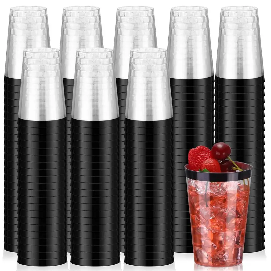 100 шт. черных пластиковых стаканов 12 унций с черной окантовкой, прочные одноразовые бокалы для вина, прозрачные стаканы для коктейлей, для напитков
100 шт. черных пластиковых стаканов 12 унций с черной окантовкой, прочные одноразовые бокалы для вина, прозрачные стаканы для коктейлей, для напитков
