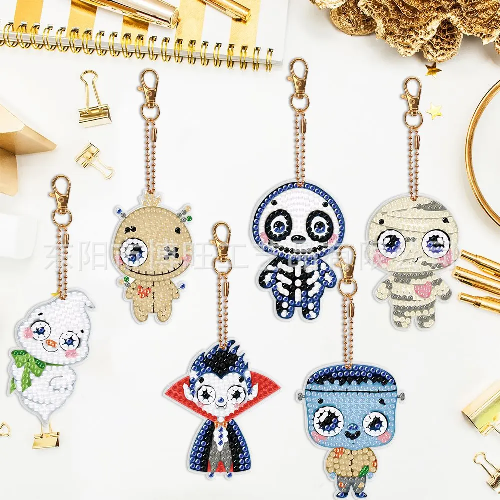 DIY Diamond Painting Keychain Halloween Monster Cartoon Double-sided Inlaid Crystal Pendant Decoration Children's Toy
DIY Diamond Painting Keychain Halloween Monster Cartoon Double-sided Inlaid Crystal Pendant Decoration Children's Toy