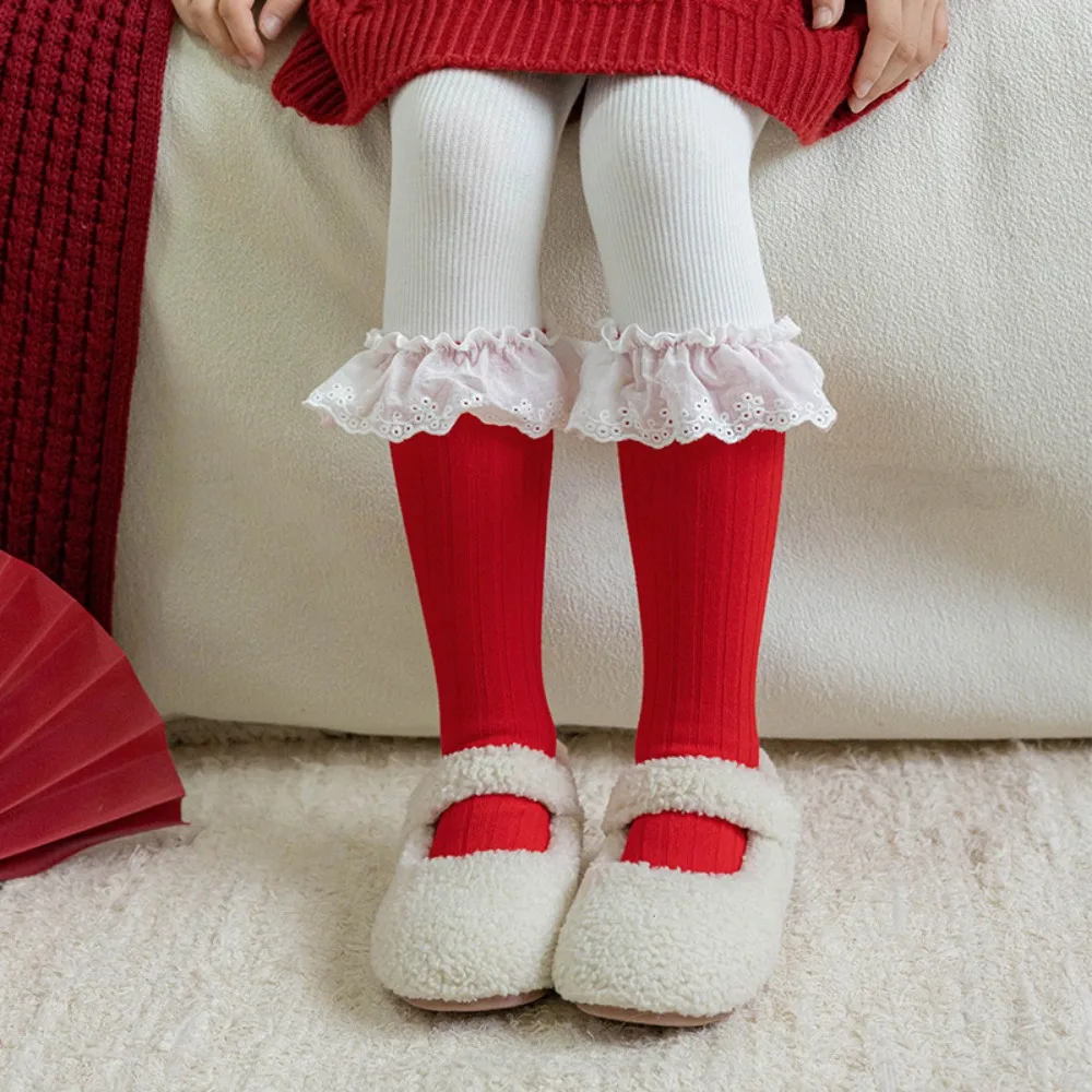 Comfortable Female Hosiery New Year Red Socks Bow Cotton Children Red Socks Lace Middle Tube Socks Girl
Comfortable Female Hosiery New Year Red Socks Bow Cotton Children Red Socks Lace Middle Tube Socks Girl