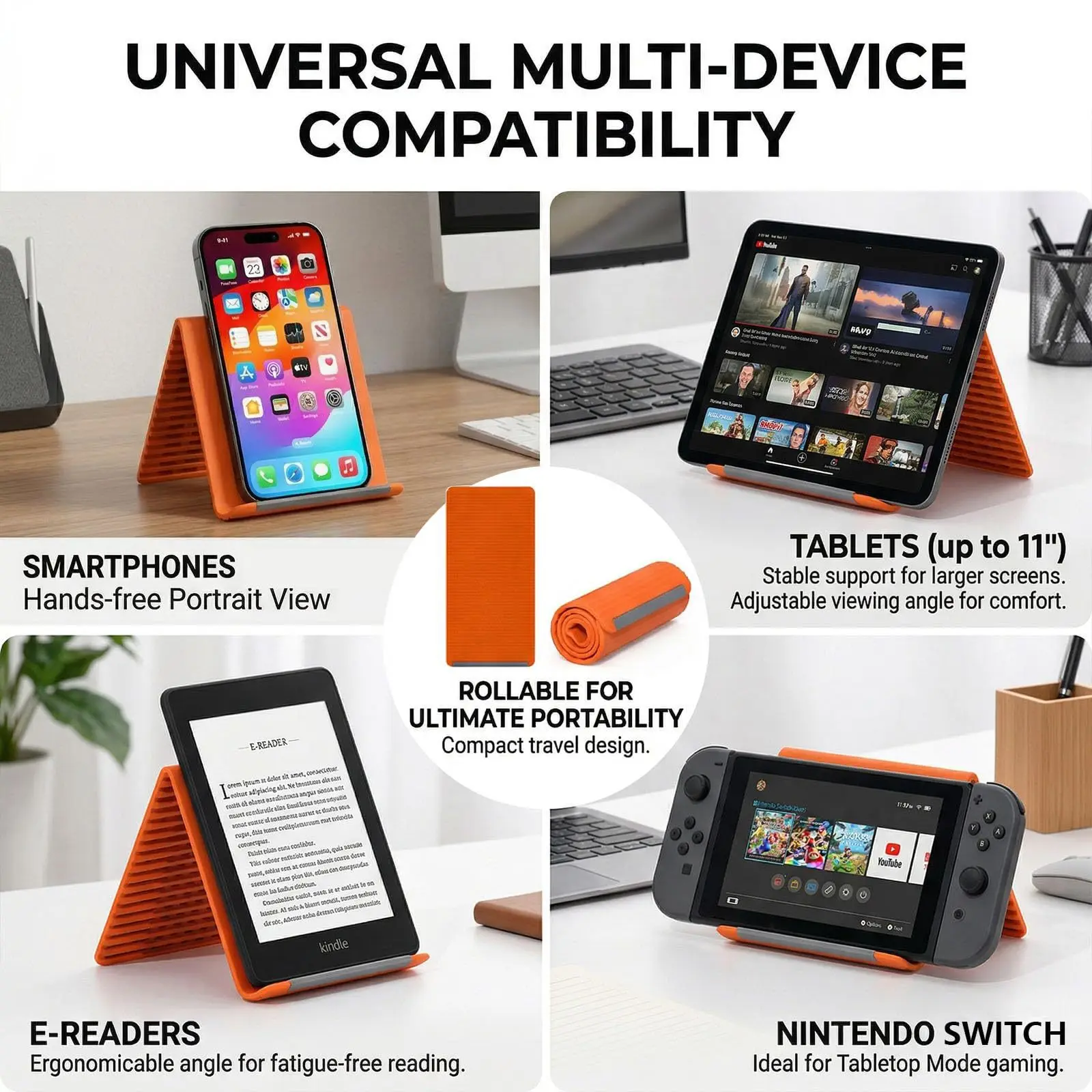 Foldable silicone phone stand - innovative design for versatile household lazy person's support.
Foldable silicone phone stand - innovative design for versatile household lazy person's support.
