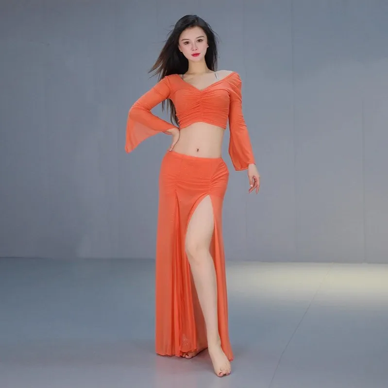 New Belly Dance Practice Dress Set Oriental Dance Indian Dance Performance Dress Mesh Dress
New Belly Dance Practice Dress Set Oriental Dance Indian Dance Performance Dress Mesh Dress