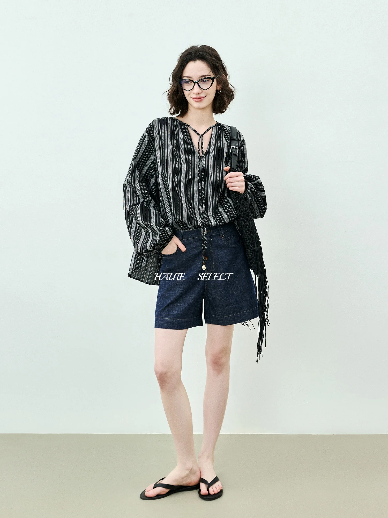 SUK High Waist Loose Fit Women's Denim orts Vintage Waed Casual Versatile Summer Five-Point Pants Button Detail Pure Color
SUK High Waist Loose Fit Women's Denim orts Vintage Waed Casual Versatile Summer Five-Point Pants Button Detail Pure Color