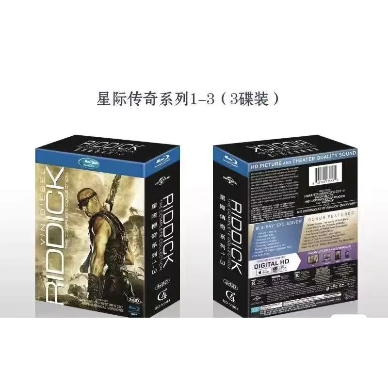 Brand New BD Blu-ray High Definition The Chronicles of Riddick Trilogy Volumes 1–3 Three-Disc Set English Audio with Chinese
Brand New BD Blu-ray High Definition The Chronicles of Riddick Trilogy Volumes 1–3 Three-Disc Set English Audio with Chinese