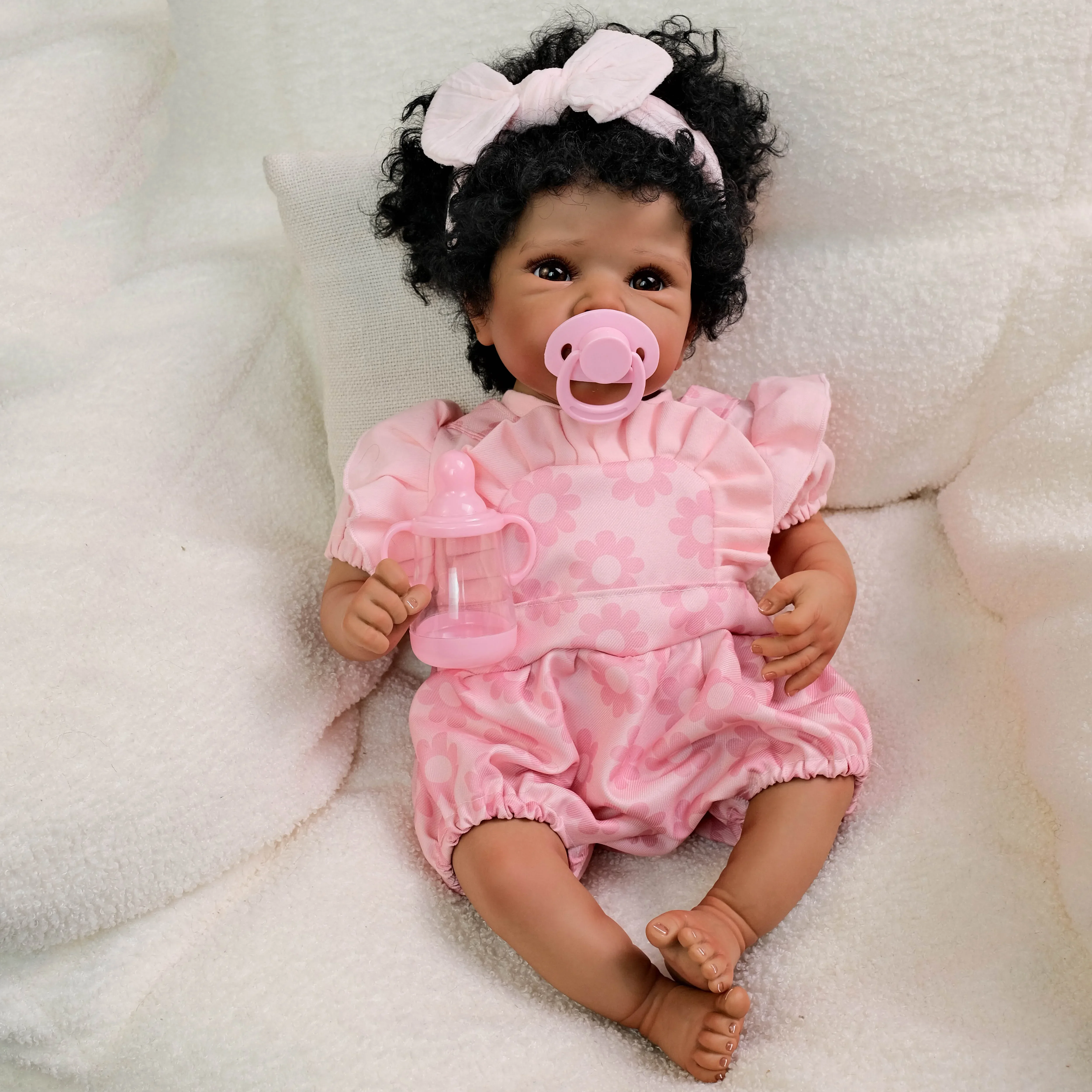 NPK 18inch Bettie Reborn Baby Newborn Doll Lifelike Soft Touch Cuddly Baby Dark Skin Painting 3D Skin with Hand Root Hair
NPK 18inch Bettie Reborn Baby Newborn Doll Lifelike Soft Touch Cuddly Baby Dark Skin Painting 3D Skin with Hand Root Hair