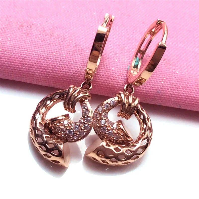 585 purple gold inlaid crystal screw earrings for women luxury exquisite vintage plated 14K rose gold ear buckle charm jewelry
585 purple gold inlaid crystal screw earrings for women luxury exquisite vintage plated 14K rose gold ear buckle charm jewelry