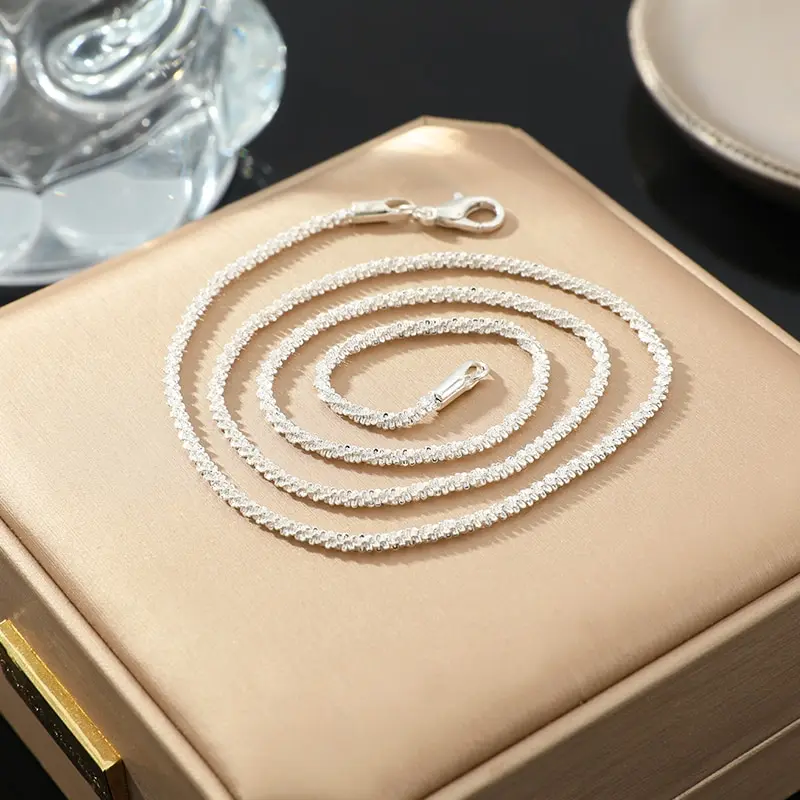 Authentic Italian S925 Sterling Silver Necklace Sparkling Clavicle Chain Sweater Chain High Jewelry For Woman Charm Jewelry Gift
Authentic Italian S925 Sterling Silver Necklace Sparkling Clavicle Chain Sweater Chain High Jewelry For Woman Charm Jewelry Gift