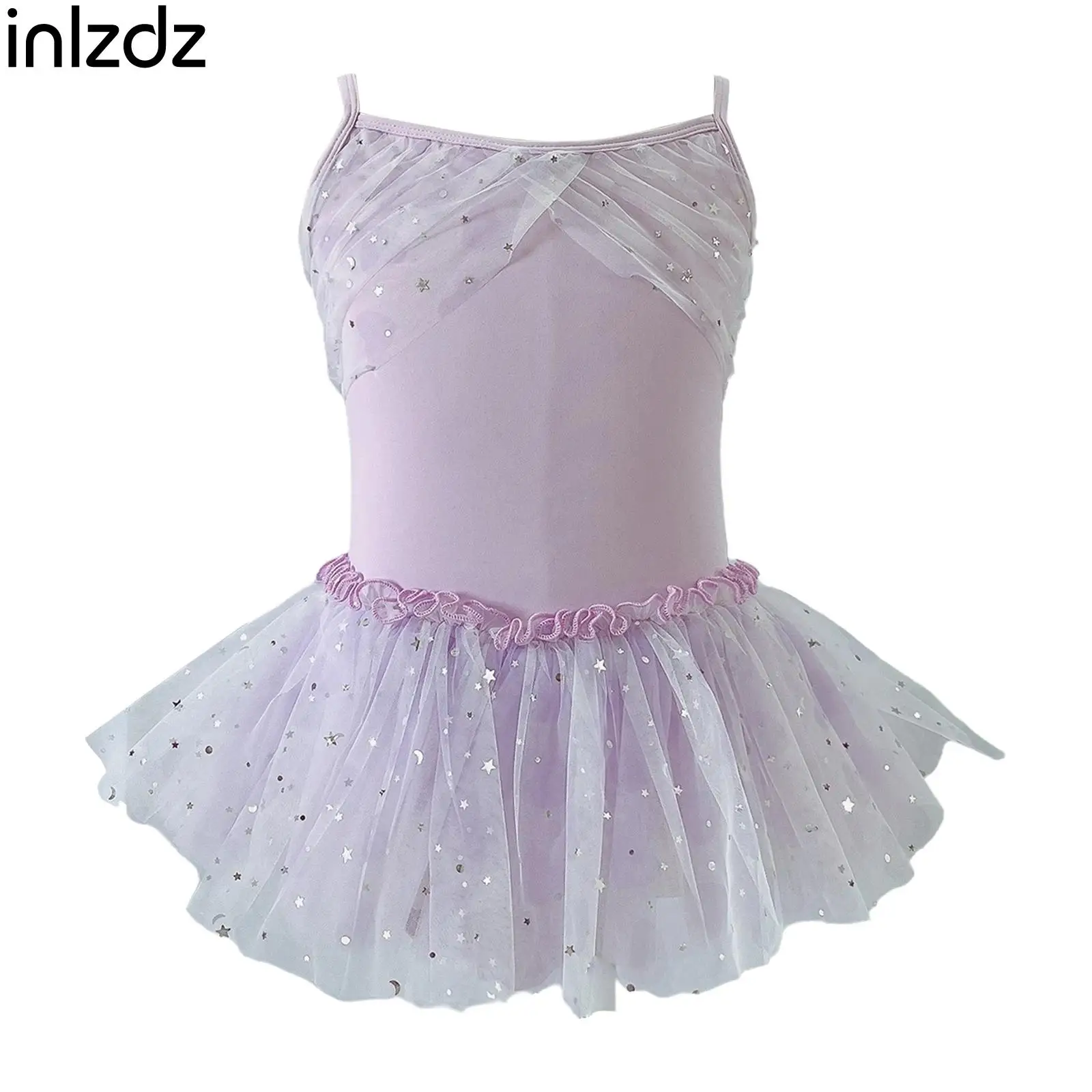 Girls Ballet Modern Dance Practice Dress Spaghetti-strap Ruched Bodice Sequin Tulle Dress for Stage Ballroom Dance Competition
Girls Ballet Modern Dance Practice Dress Spaghetti-strap Ruched Bodice Sequin Tulle Dress for Stage Ballroom Dance Competition
