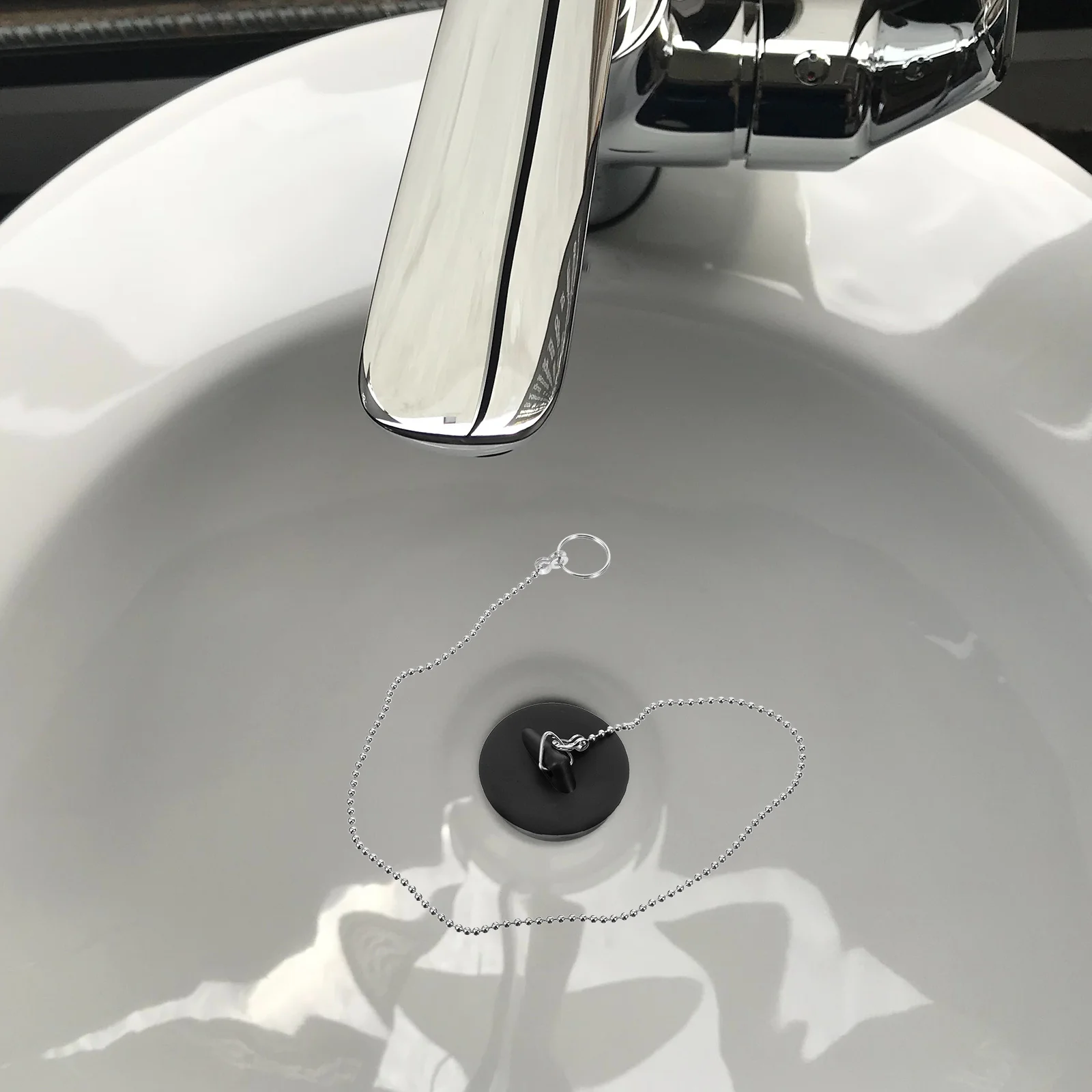 Rubber Bathtub Drain Stopper Chain Bathroom Tub Overflow Drain Cover Sink Stopper Plug Leak Resistant Easy Removal 
Rubber Bathtub Drain Stopper Chain Bathroom Tub Overflow Drain Cover Sink Stopper Plug Leak Resistant Easy Removal