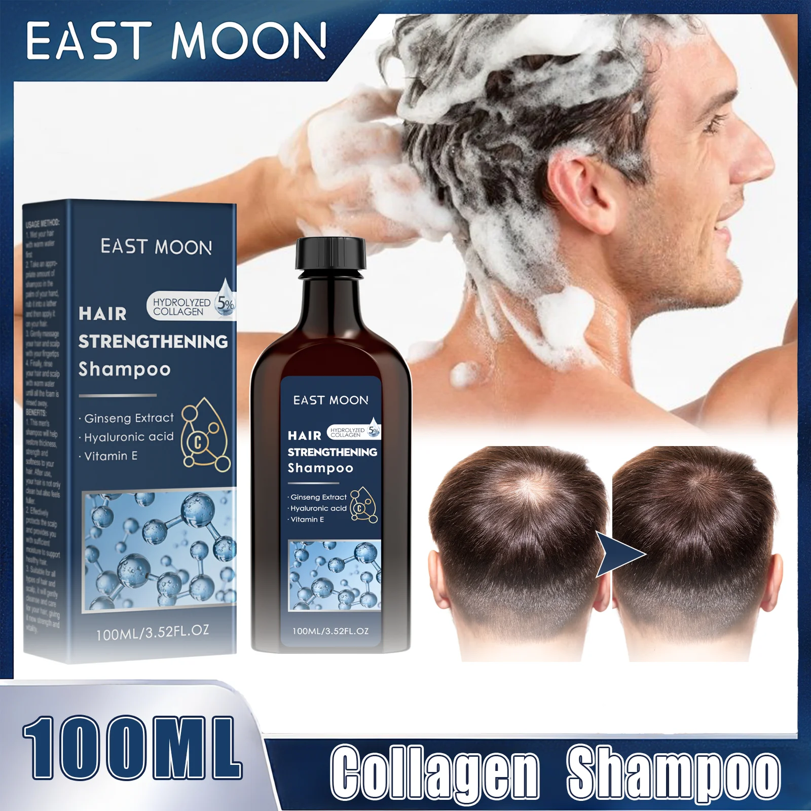 Collagen Shampoo Dandruff Control Oil Refreshing Nourishing Hair Root Repair Damaged Reduce Dry Shampoo Suitable For Men 
Collagen Shampoo Dandruff Control Oil Refreshing Nourishing Hair Root Repair Damaged Reduce Dry Shampoo Suitable For Men