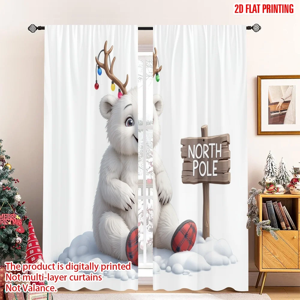2pcs 2D flat printing Merry Christmas Popular Curtain Cute Polar Bear Christmas Lights 100% Polyester Without Electricity
2pcs 2D flat printing Merry Christmas Popular Curtain Cute Polar Bear Christmas Lights 100% Polyester Without Electricity