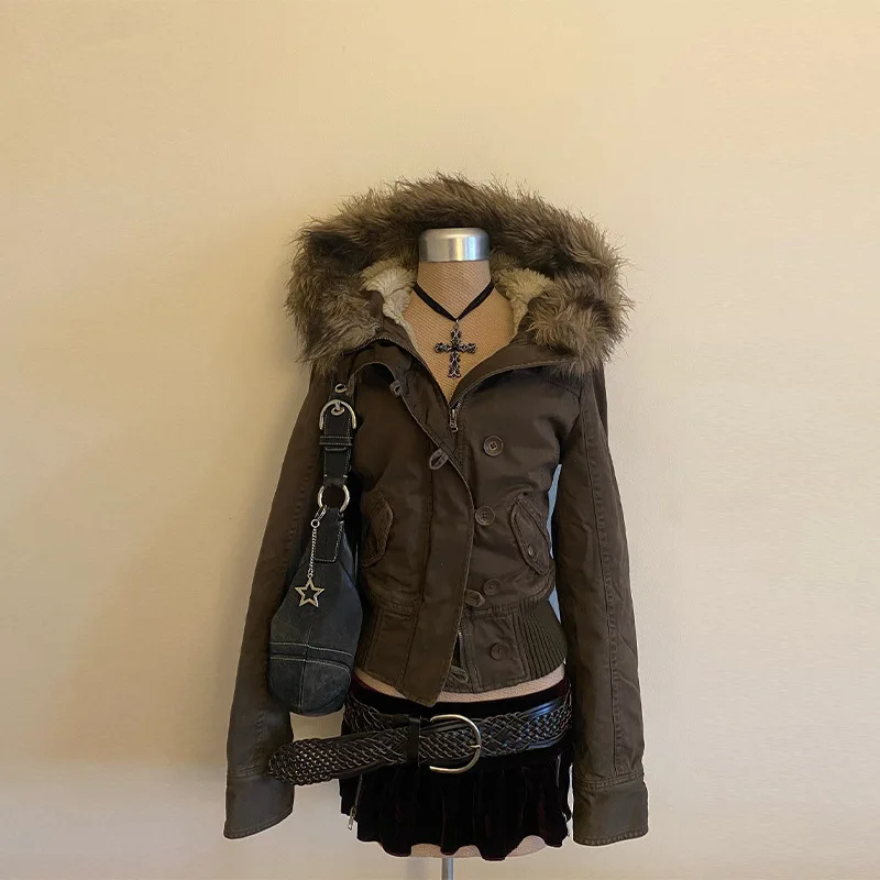 Detachable Fur Collar Short Denim Pocket Jacket Street Style Trendy Autumn Winter Women's Fashion Outerwear
Detachable Fur Collar Short Denim Pocket Jacket Street Style Trendy Autumn Winter Women's Fashion Outerwear