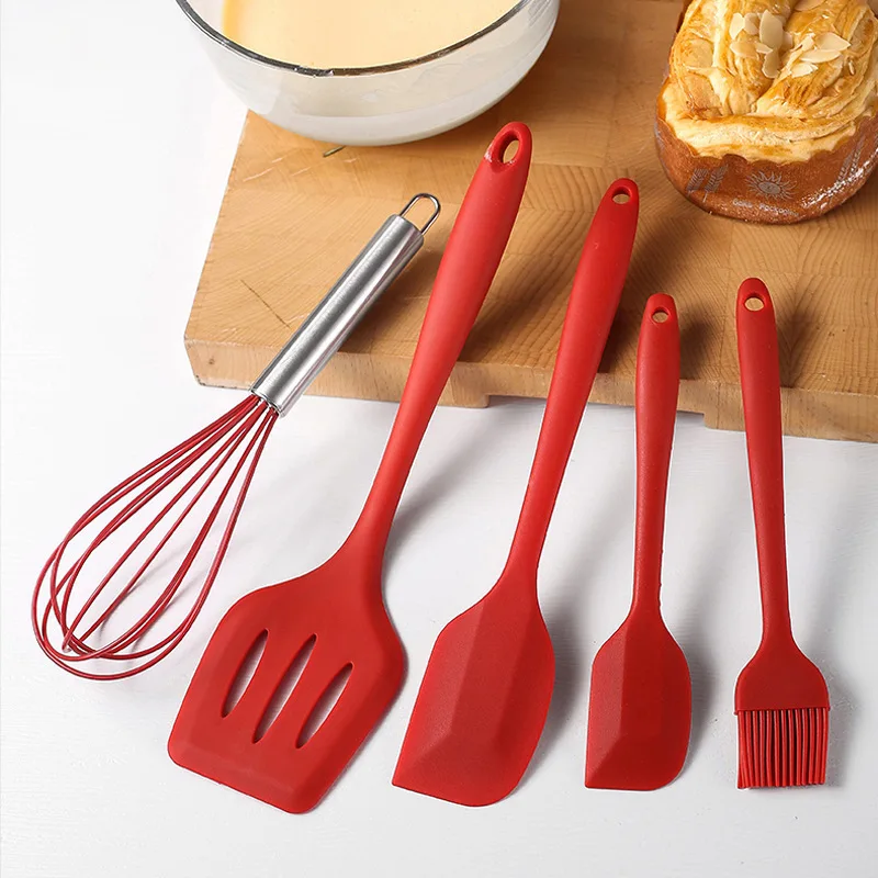 New Silicone leak shovel scraper brush egg beater silicone kitchenware 5-piece set kitchen utensil set kitchen cooking utensils
New Silicone leak shovel scraper brush egg beater silicone kitchenware 5-piece set kitchen utensil set kitchen cooking utensils