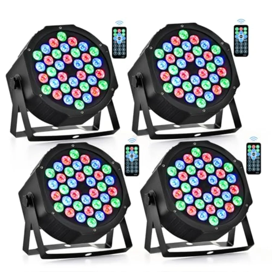 Stage Lights 36 RGB LED Par Lights with Remote Control DJ Uplighting for Event Wedding Christmas Halloween Party Club Music Sta
Stage Lights 36 RGB LED Par Lights with Remote Control DJ Uplighting for Event Wedding Christmas Halloween Party Club Music Sta