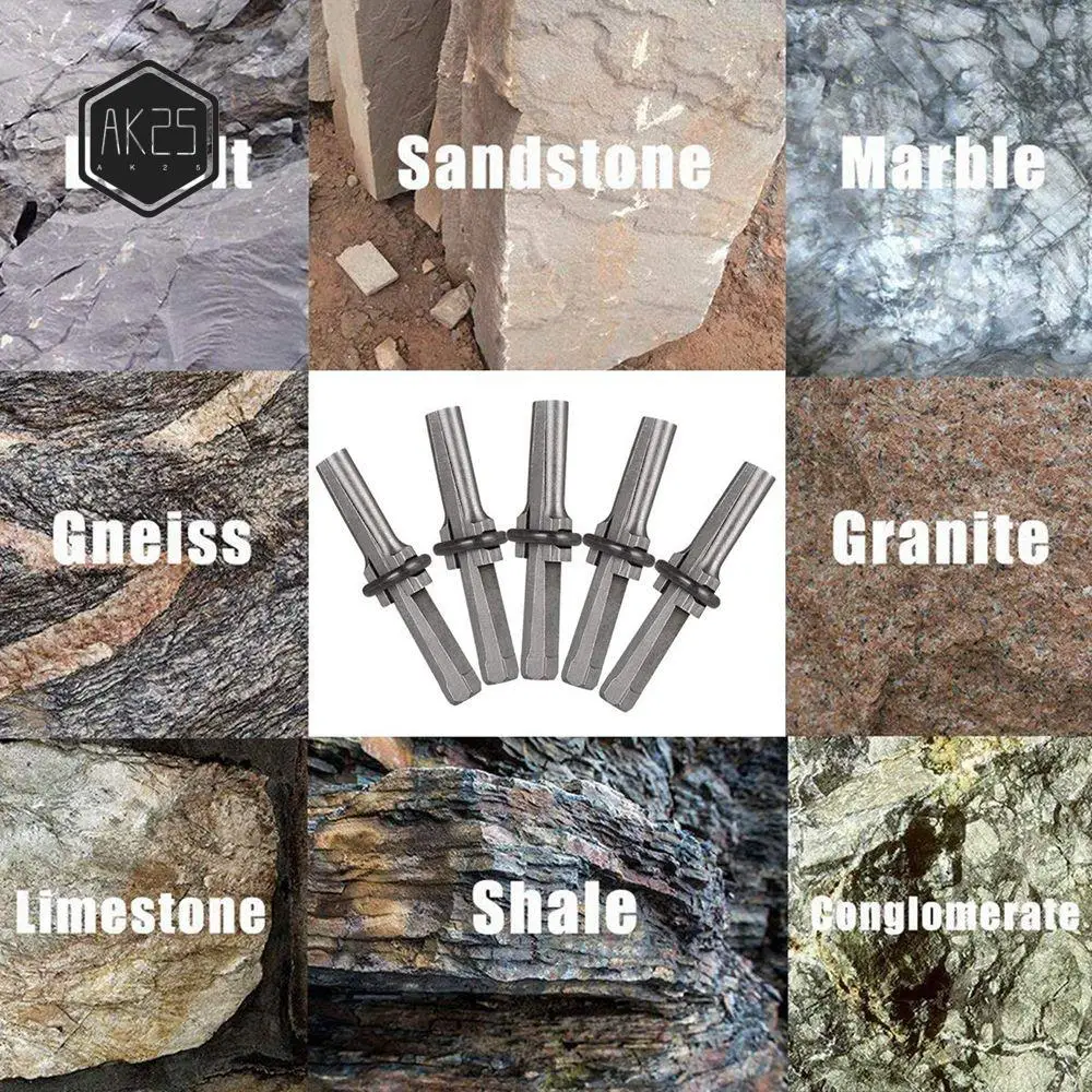 AK25-5Pcs Stone Splitter Wedge, Iron Stone Splitter Clip, Quarrying Tool, Electric Hammer, Diamond Head
AK25-5Pcs Stone Splitter Wedge, Iron Stone Splitter Clip, Quarrying Tool, Electric Hammer, Diamond Head