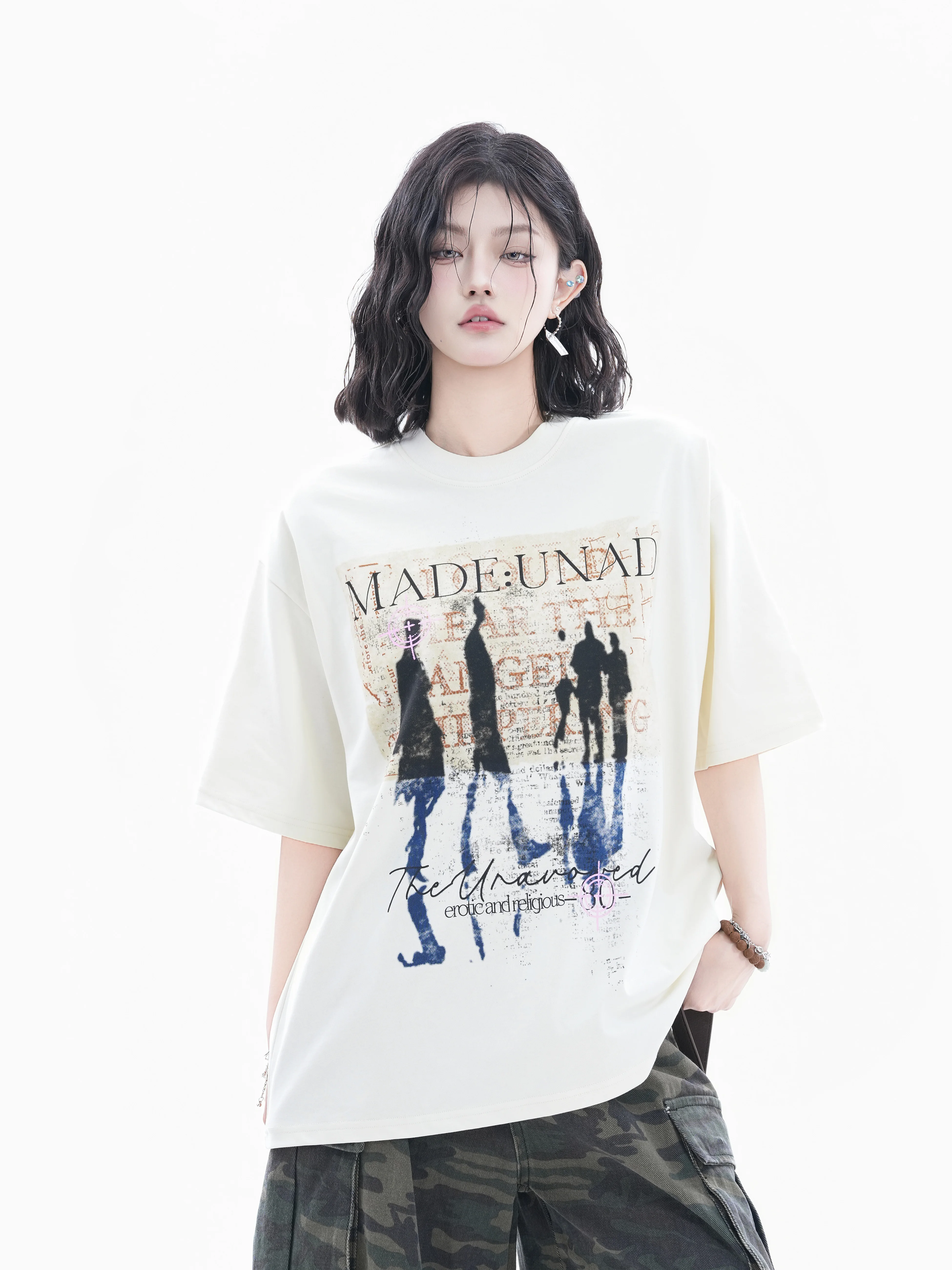 Retro American Style Short Sleeve T-Shirt Women Loose Slimming Vintage Cotton Creative Character Print Casual Summer Top
Retro American Style Short Sleeve T-Shirt Women Loose Slimming Vintage Cotton Creative Character Print Casual Summer Top
