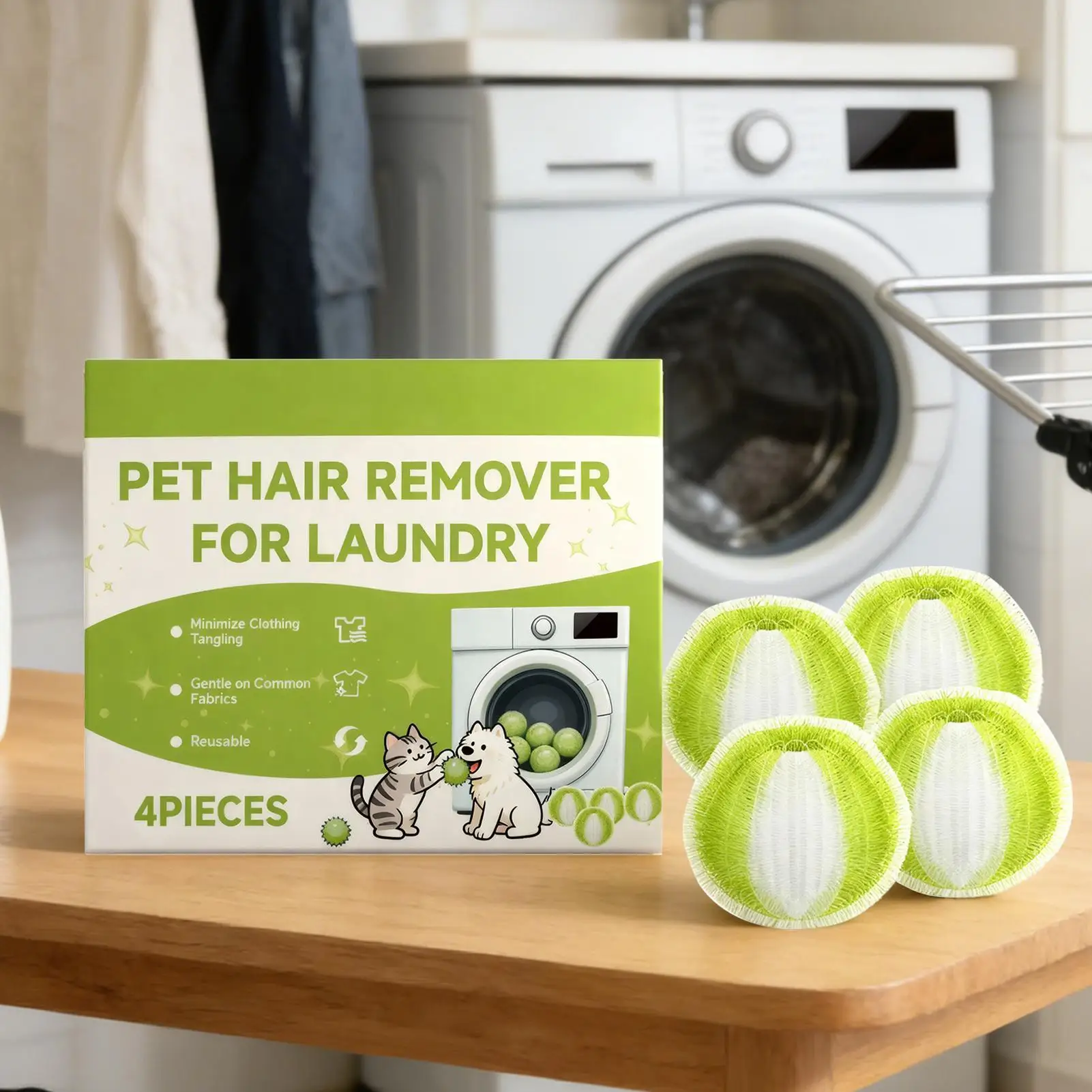 Laundry Balls 4Pcs Laundry Balls Pet Hair Remover Reusable Balls Washing Machine Filter Removes Lint From Clothes Ball Catch
Laundry Balls 4Pcs Laundry Balls Pet Hair Remover Reusable Balls Washing Machine Filter Removes Lint From Clothes Ball Catch