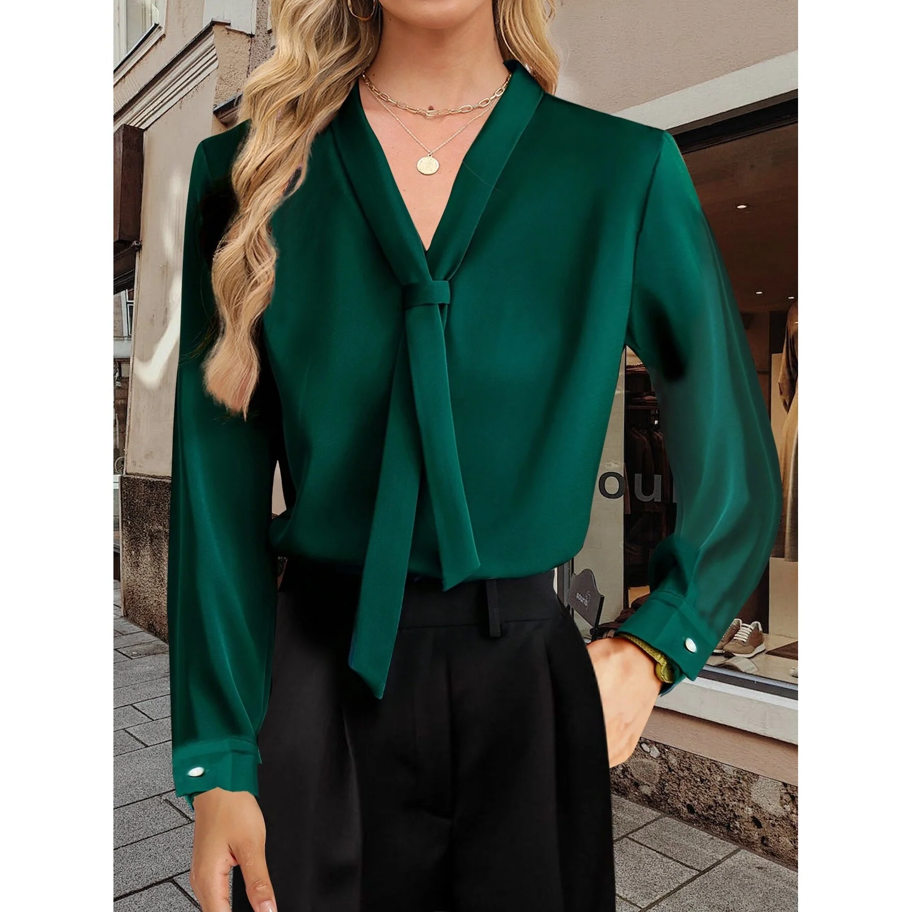 White Satin Shirt Women's Summer Blouse Princess Sleeve Form-Fitting Cross-Border Fashionable Casual Elegant Top
White Satin Shirt Women's Summer Blouse Princess Sleeve Form-Fitting Cross-Border Fashionable Casual Elegant Top