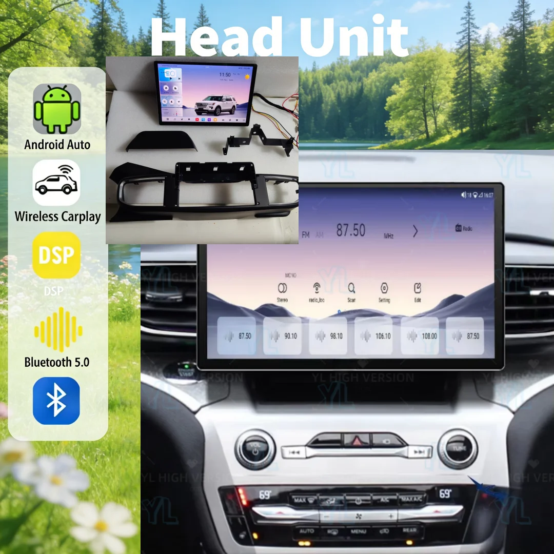 CY Android 14 Touch Screen Car Multimedia Video Player For Ford Explorer 2020-2025 GPS Navigation radio CarPlay Auto 4G BT 5.0
CY Android 14 Touch Screen Car Multimedia Video Player For Ford Explorer 2020-2025 GPS Navigation radio CarPlay Auto 4G BT 5.0