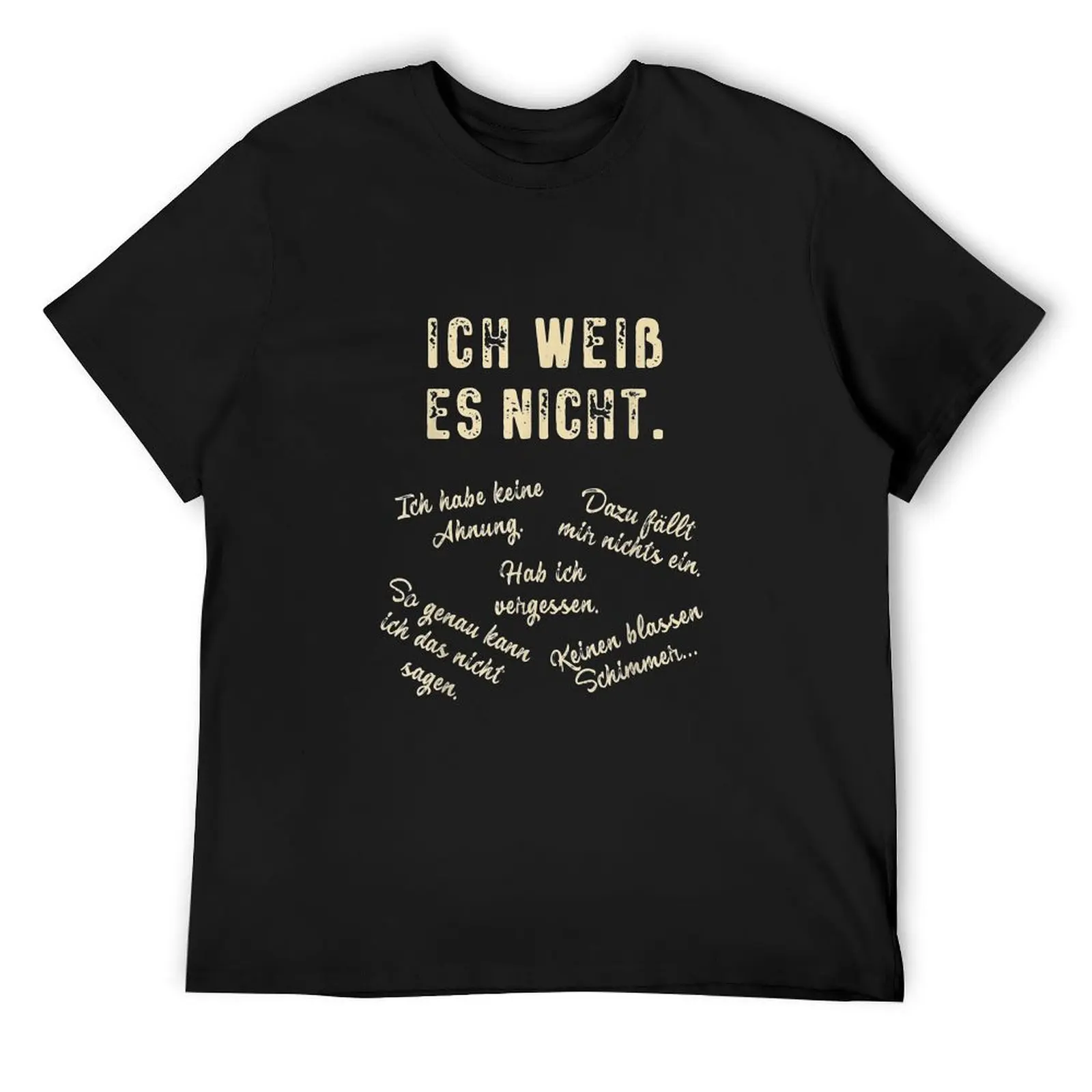 Ich weiss es nicht Germantudent T-Shirt vintage graphic tee blanks vintage mens clothing
Ich weiss es nicht Germantudent T-Shirt vintage graphic tee blanks vintage mens clothing