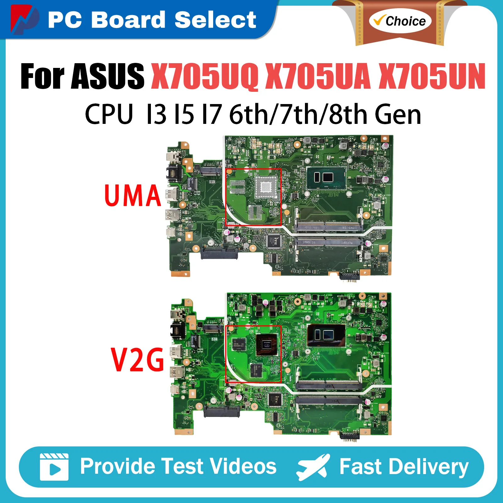 For ASUS X705UQ X705UV X705UN X705UB X705UVP X705UF X705UNR Laptop Motherboard 4415U I3 I5 I7 6th/7th/8th Gen CPU
For ASUS X705UQ X705UV X705UN X705UB X705UVP X705UF X705UNR Laptop Motherboard 4415U I3 I5 I7 6th/7th/8th Gen CPU
