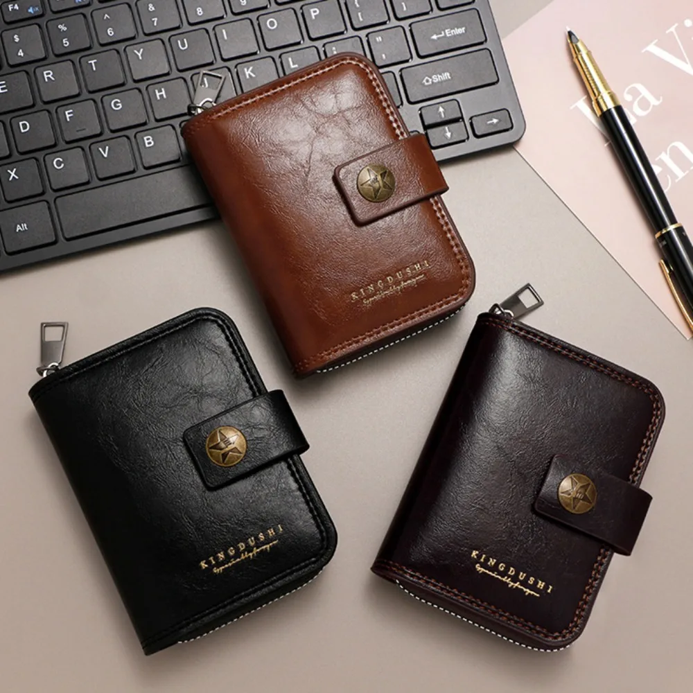 Lightweight Retro Men's Short Wallet Multiple Card Slots Portable Leather Wallet Waterproof Organ Card Bag Unisex
Lightweight Retro Men's Short Wallet Multiple Card Slots Portable Leather Wallet Waterproof Organ Card Bag Unisex