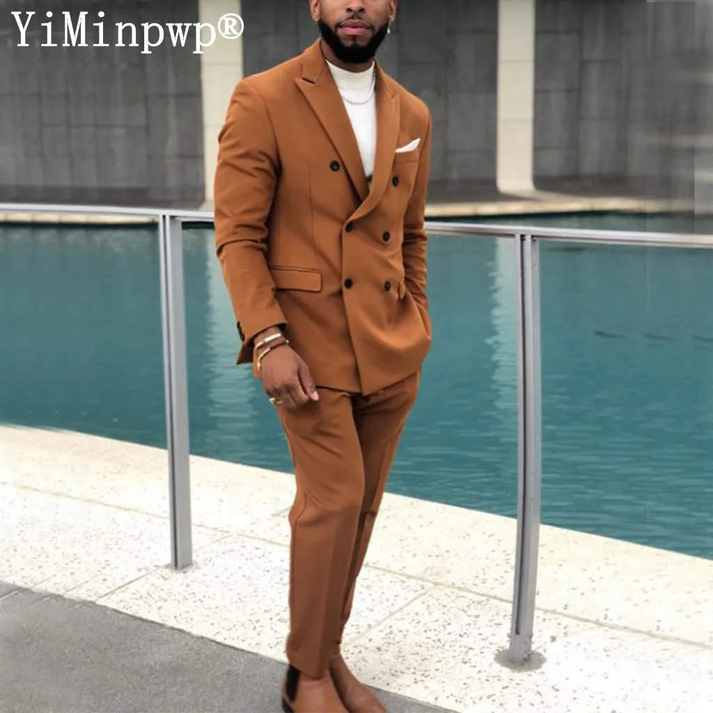 Brown Men Suits 2023 Wedding Party Suit Peaked Lapel Double Breasted 2 Back Vents Blazer Sets Holiday Mens Wear Jacket+Pants
Brown Men Suits 2023 Wedding Party Suit Peaked Lapel Double Breasted 2 Back Vents Blazer Sets Holiday Mens Wear Jacket+Pants