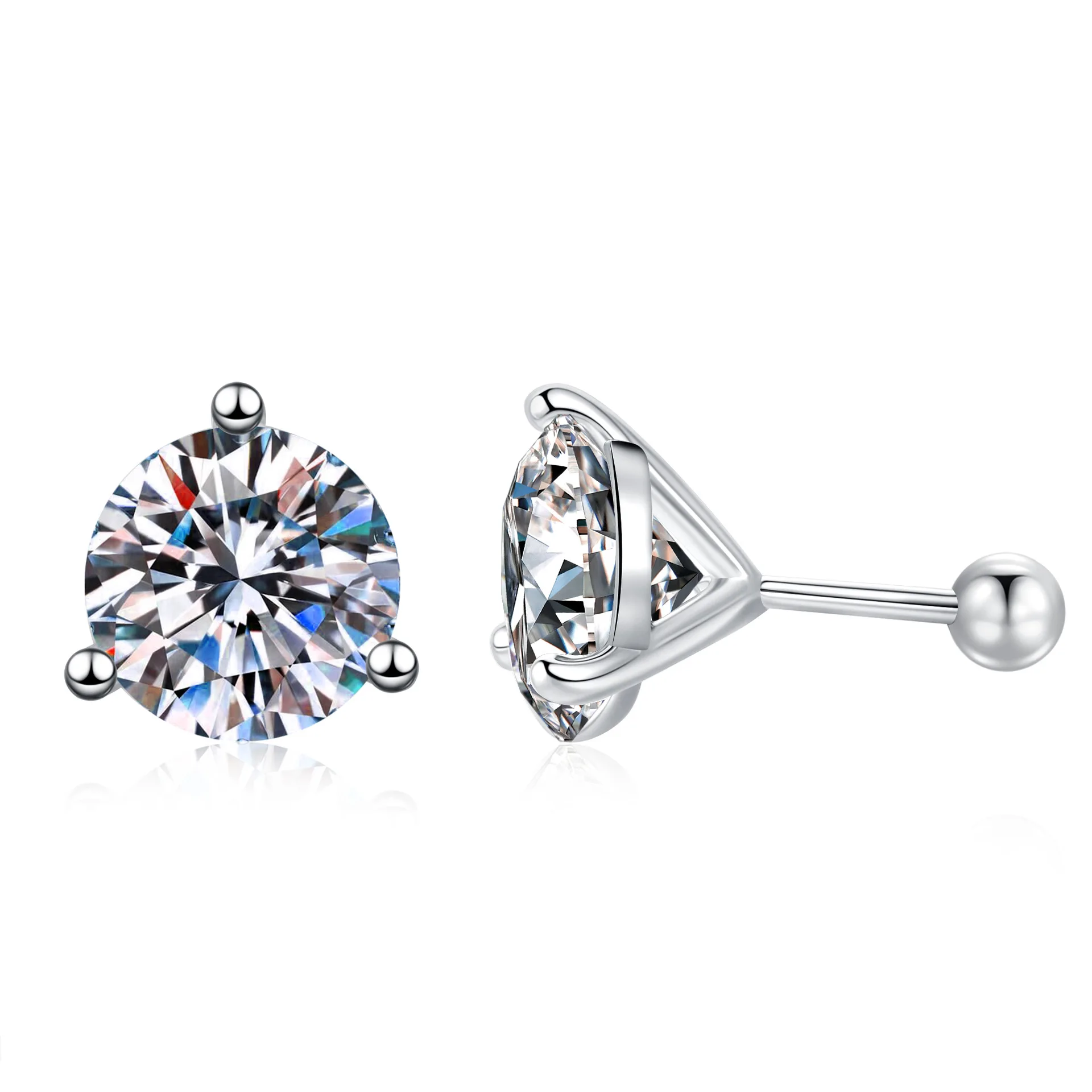 Classic Platinum PT950 18K Gold Moissanite Three Claw Earrings with Simple and Elegant Temperament Moissanite Threaded Earrings
Classic Platinum PT950 18K Gold Moissanite Three Claw Earrings with Simple and Elegant Temperament Moissanite Threaded Earrings