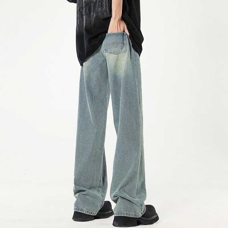 Retro Washed Straight Leg Casual Jeans Men's Fashion Autumn New Style American High Street Loose Fit Teenagers Blue Denim Pants
Retro Washed Straight Leg Casual Jeans Men's Fashion Autumn New Style American High Street Loose Fit Teenagers Blue Denim Pants