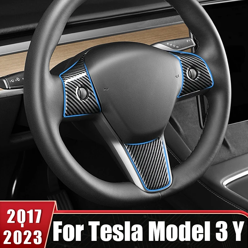 Carbon Fiber Car Steering Wheel Button Cover Trim Stickers For Tesla Model 3 Y 2017 2018 2019 2020 2021 2022 2023 Accessories
Carbon Fiber Car Steering Wheel Button Cover Trim Stickers For Tesla Model 3 Y 2017 2018 2019 2020 2021 2022 2023 Accessories