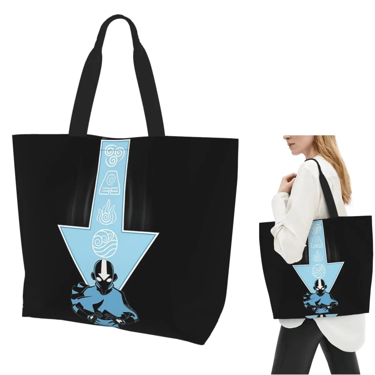Avatar Aang Arrow Shopping Tote Bag Canvas Large Capacity Shoulder Bags Shopper Grocery Handbag for Women
Avatar Aang Arrow Shopping Tote Bag Canvas Large Capacity Shoulder Bags Shopper Grocery Handbag for Women
