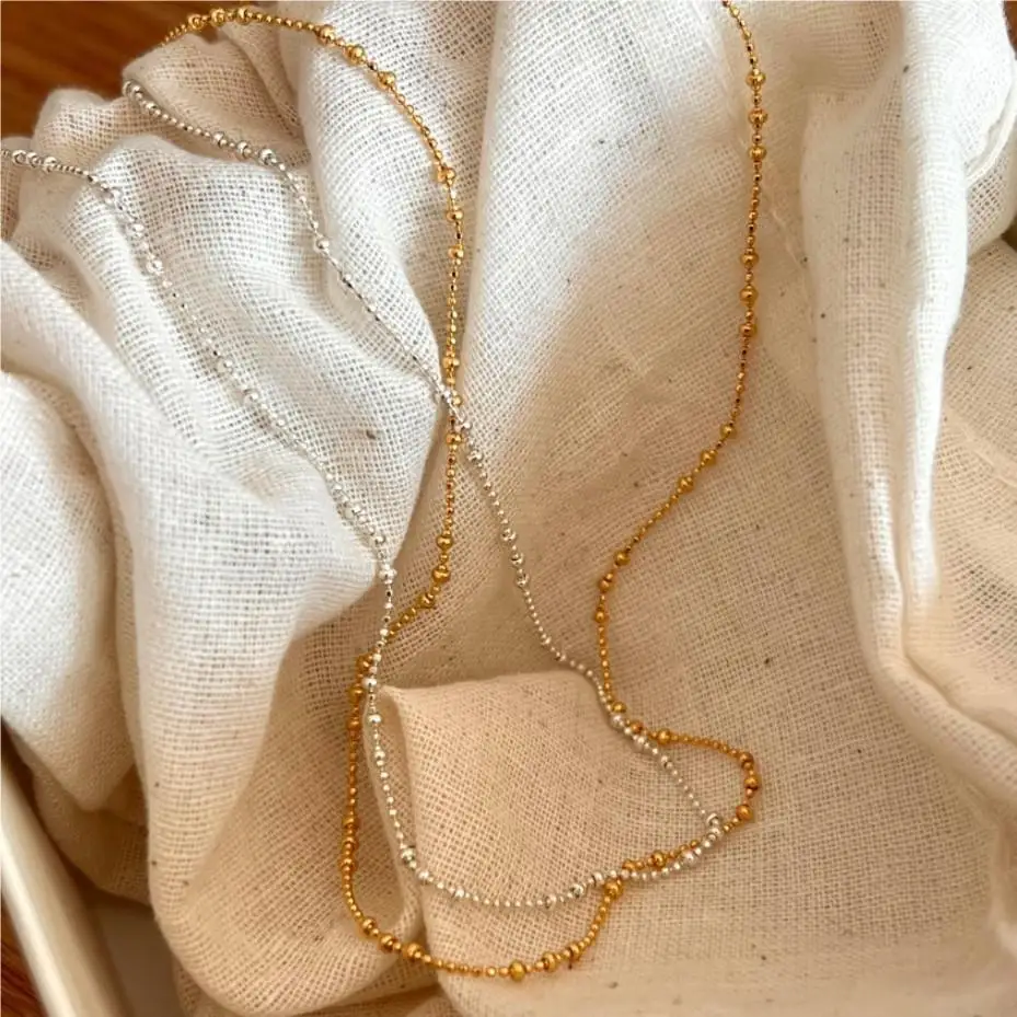 S925 Sterling Silver Beads Chain Choker Necklaces Women Girls Jewelry Gift Korean Fashion Small Ball Chain Kolye Collares INS
S925 Sterling Silver Beads Chain Choker Necklaces Women Girls Jewelry Gift Korean Fashion Small Ball Chain Kolye Collares INS