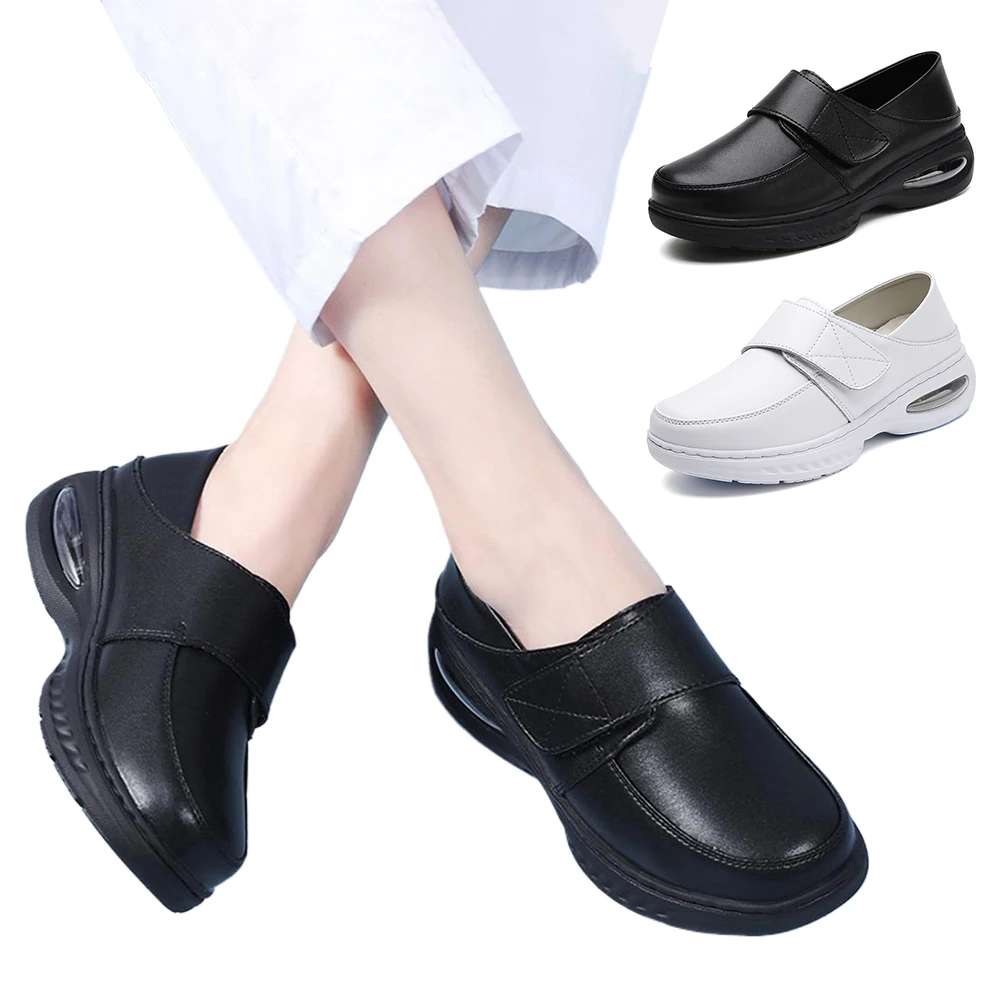 Womens Lightweight Nurse Shoe Breathable Leather Restaurant Loafer Soft-Soled Medical Shoes Flat Versatile Shoes
Womens Lightweight Nurse Shoe Breathable Leather Restaurant Loafer Soft-Soled Medical Shoes Flat Versatile Shoes
