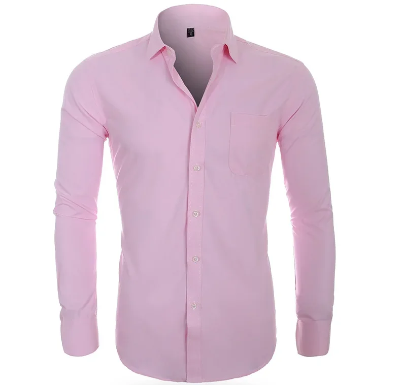 Sring Men Pink Business Button Up Dress Shirt Slim Fit Striped Long Sleeve Oversized Shirts Boys Social Office White Top Male
Sring Men Pink Business Button Up Dress Shirt Slim Fit Striped Long Sleeve Oversized Shirts Boys Social Office White Top Male
