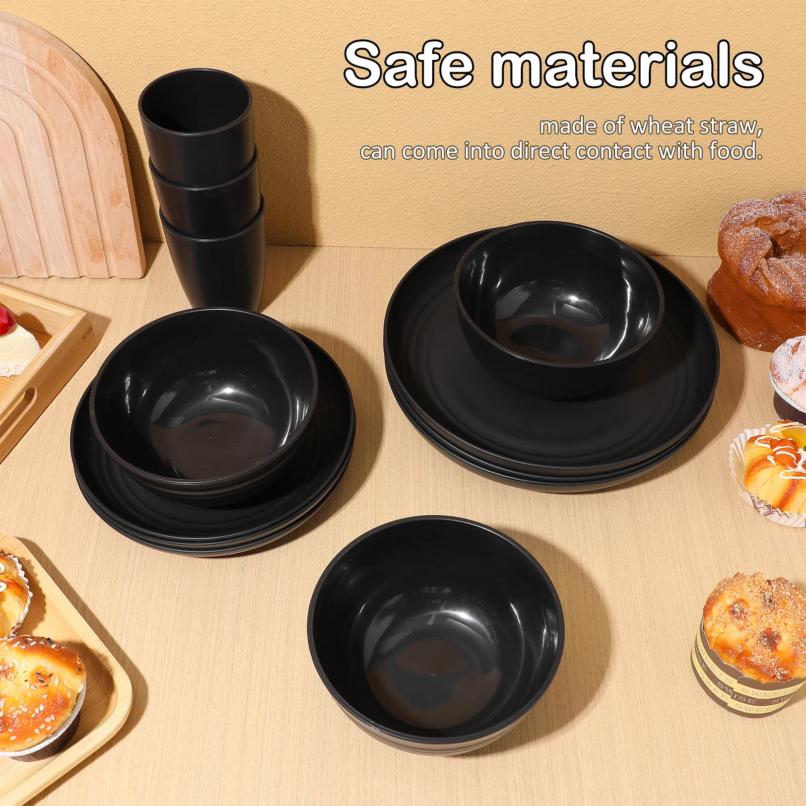 1 set 12 Pieces Black Color Safe Dinner Ware Set Material Plates Bowls Plates Camping Camping Cutlery Set Picnic Use
1 set 12 Pieces Black Color Safe Dinner Ware Set Material Plates Bowls Plates Camping Camping Cutlery Set Picnic Use