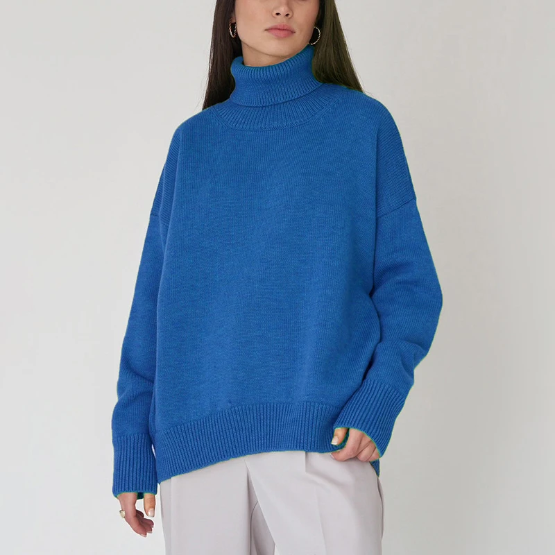 Blue Turtleneck Sweater Retro Cotton Elastic Sweater Autumn Winter Women's Warm Thin Wool Comfortable Loose Classic Casual Top
Blue Turtleneck Sweater Retro Cotton Elastic Sweater Autumn Winter Women's Warm Thin Wool Comfortable Loose Classic Casual Top