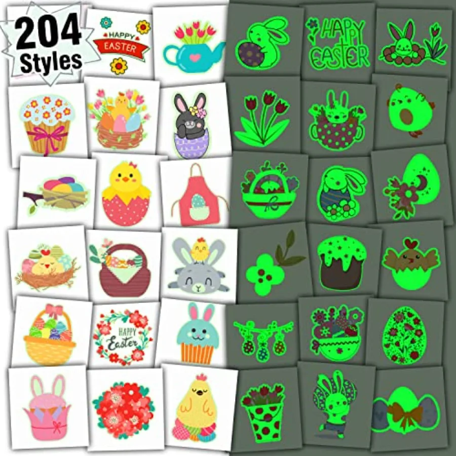 Limited-time special offer Partywind 204 Styles Glow Easter Temporary Tattoos for Easter Basket Stuffers, Individually Wrapped
Limited-time special offer Partywind 204 Styles Glow Easter Temporary Tattoos for Easter Basket Stuffers, Individually Wrapped