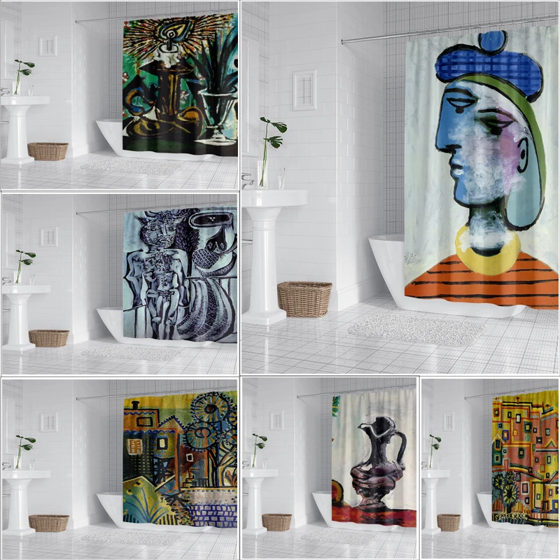 Printed Oil Painting Shower Curtain, Waterproof and Mildew Proof, Simple Bathroom and Kitchen Partition, No Need for Drilling
Printed Oil Painting Shower Curtain, Waterproof and Mildew Proof, Simple Bathroom and Kitchen Partition, No Need for Drilling