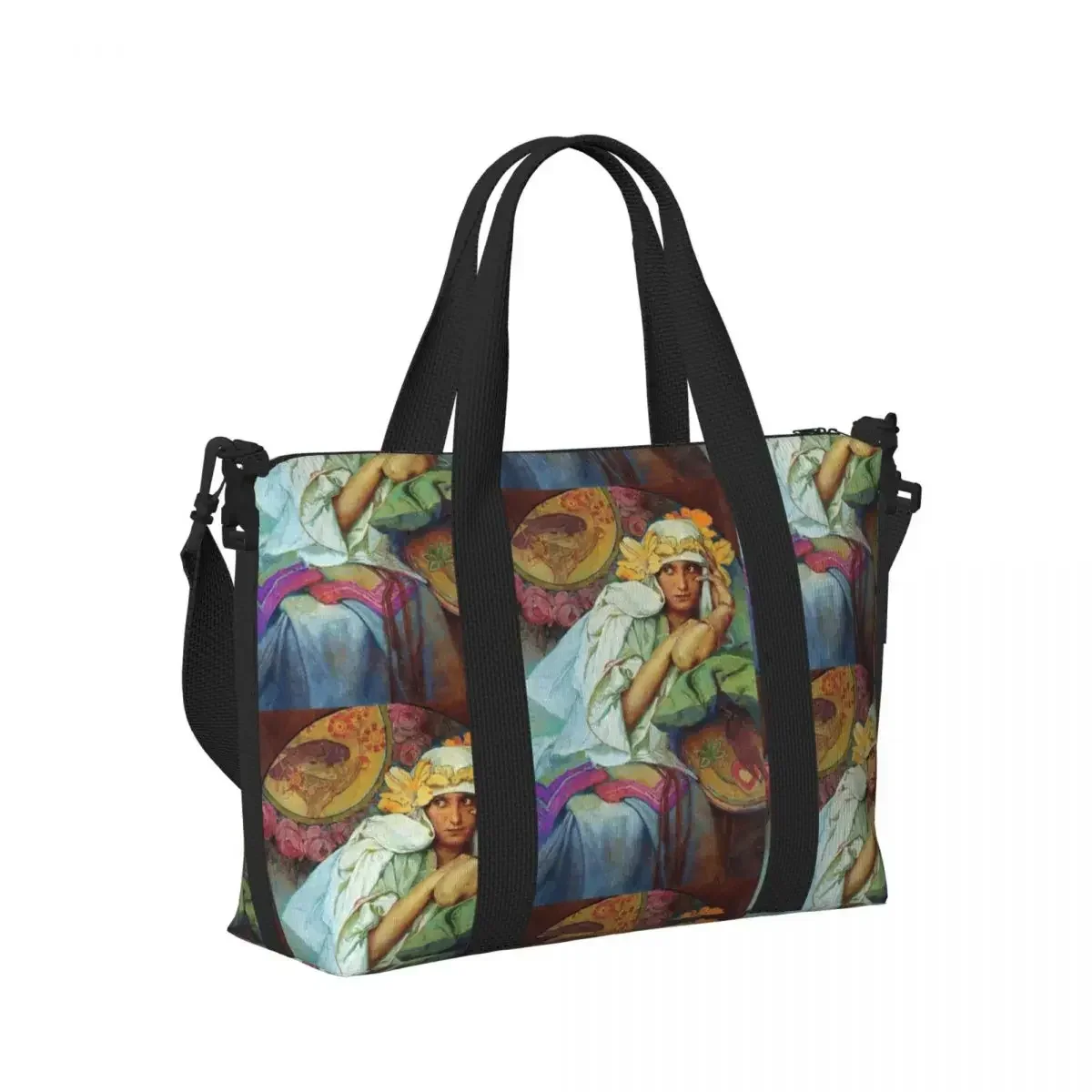 Alphonse Mucha Vintage Art Nouveau Beach Travel Bag Large Capacity Tote Bags for Gym Sport Women Shopping Duffle Shoulder Bag
Alphonse Mucha Vintage Art Nouveau Beach Travel Bag Large Capacity Tote Bags for Gym Sport Women Shopping Duffle Shoulder Bag