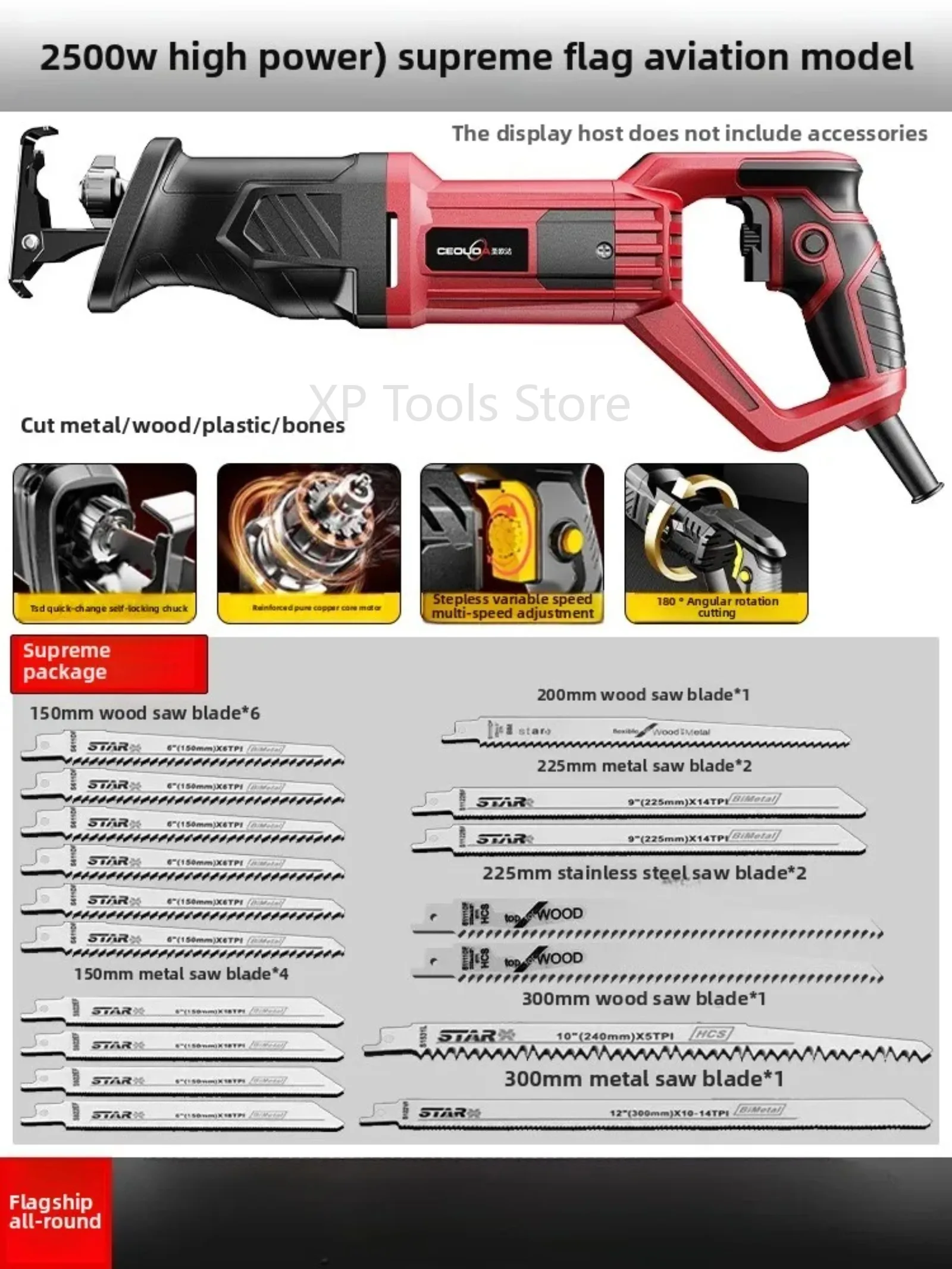 220V Electric Reciprocating Saw Saber Saw for Cutting Rebar Wood Bone Multi Function Wall Cutter power tool
220V Electric Reciprocating Saw Saber Saw for Cutting Rebar Wood Bone Multi Function Wall Cutter power tool