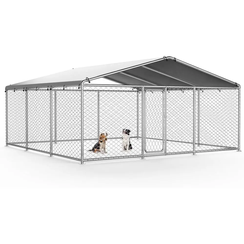 15x15ft Sturdy Outdoor Dog Kennel with Waterproof Cover and Secure Lock for Exercise and Backyard Use
15x15ft Sturdy Outdoor Dog Kennel with Waterproof Cover and Secure Lock for Exercise and Backyard Use