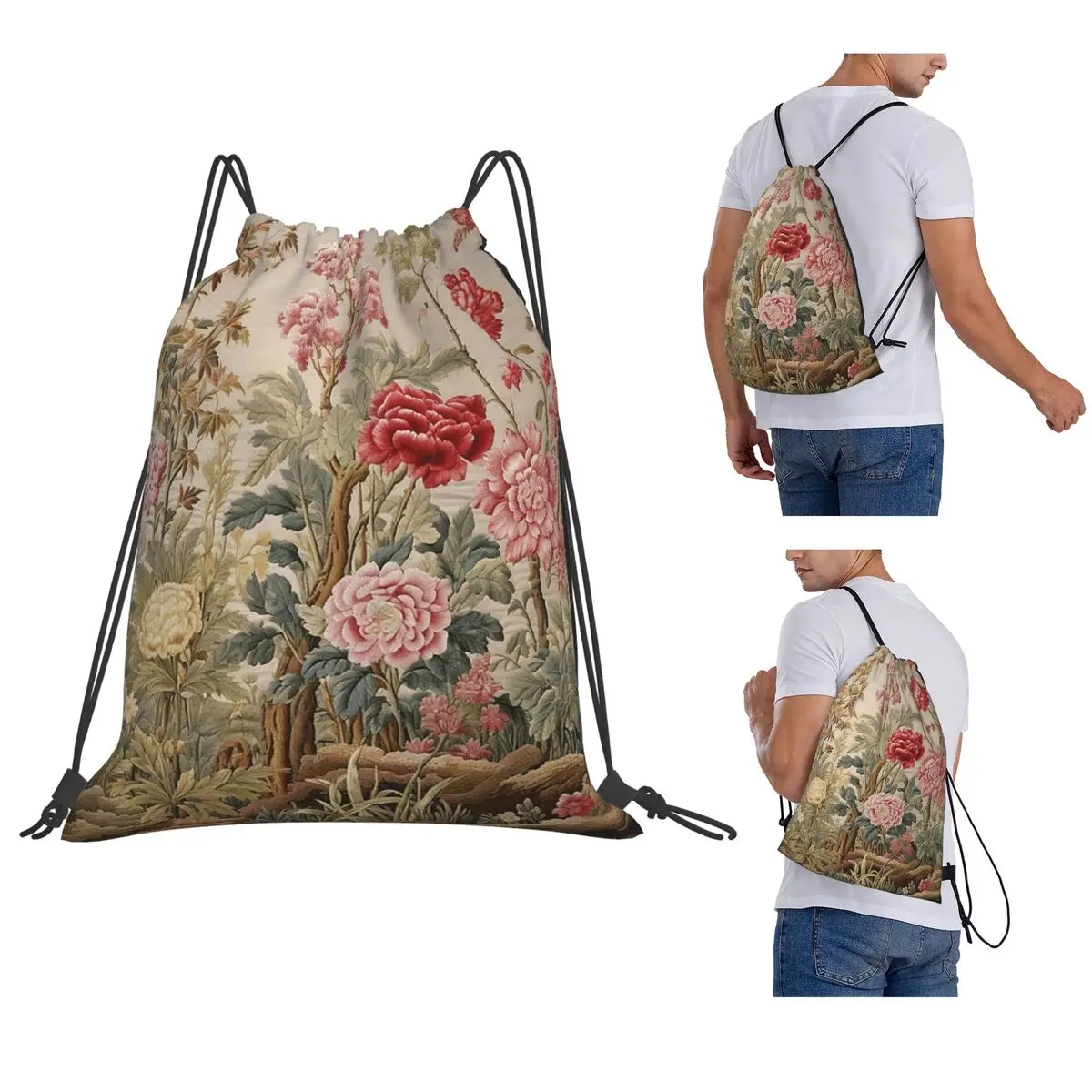 Rococo Style Luxury Floral Backpacks Multi-function Drawstring Bags Sports Bag Book Bags for Man Woman Students
Rococo Style Luxury Floral Backpacks Multi-function Drawstring Bags Sports Bag Book Bags for Man Woman Students