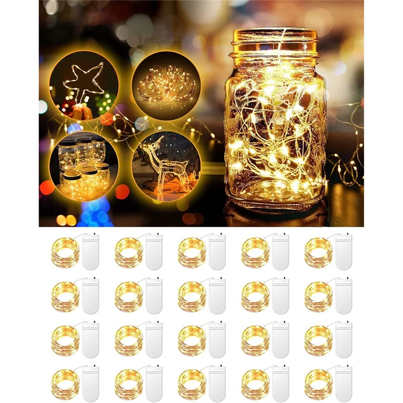 Classy-Mini Lights Starry Lights Battery Operated 3.3Ft 20LED Fit For Mason Jars Christmas, Warm White
Classy-Mini Lights Starry Lights Battery Operated 3.3Ft 20LED Fit For Mason Jars Christmas, Warm White