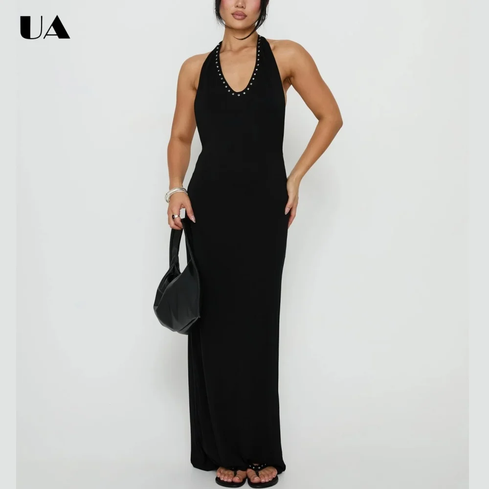 ULBYANRY Sexy Backless Studded Party Dress, Fashionable Halterneck Slim Fit Evening Dress, Customized Long Wedding Guest Dress
ULBYANRY Sexy Backless Studded Party Dress, Fashionable Halterneck Slim Fit Evening Dress, Customized Long Wedding Guest Dress