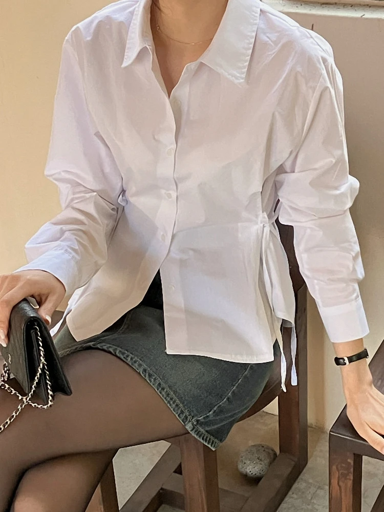 Slimming Long Sve irt Women's Autumn Winter Faion Loose Fit Design Trendy Belted Waist irt Korean Sle Office Wear
Slimming Long Sve irt Women's Autumn Winter Faion Loose Fit Design Trendy Belted Waist irt Korean Sle Office Wear
