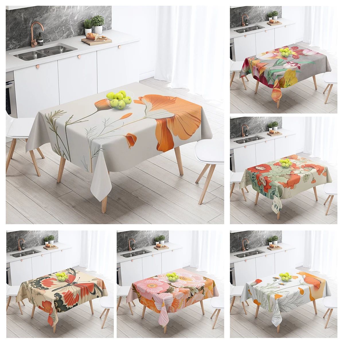 Home tablecloths for dining decoration and rectangular table accessories waterproof cloth Anti-stain tablecloth plant flowers
Home tablecloths for dining decoration and rectangular table accessories waterproof cloth Anti-stain tablecloth plant flowers