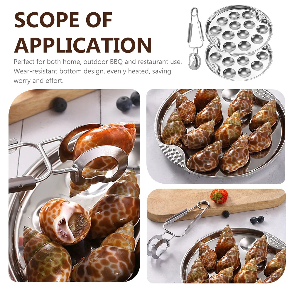 1 set Stainless Steel Escargot Tray 12 Holes Snail Baking Dish Heat Resistant Wear-Resistant Bottom For Home Restaurant Outdoor
1 set Stainless Steel Escargot Tray 12 Holes Snail Baking Dish Heat Resistant Wear-Resistant Bottom For Home Restaurant Outdoor