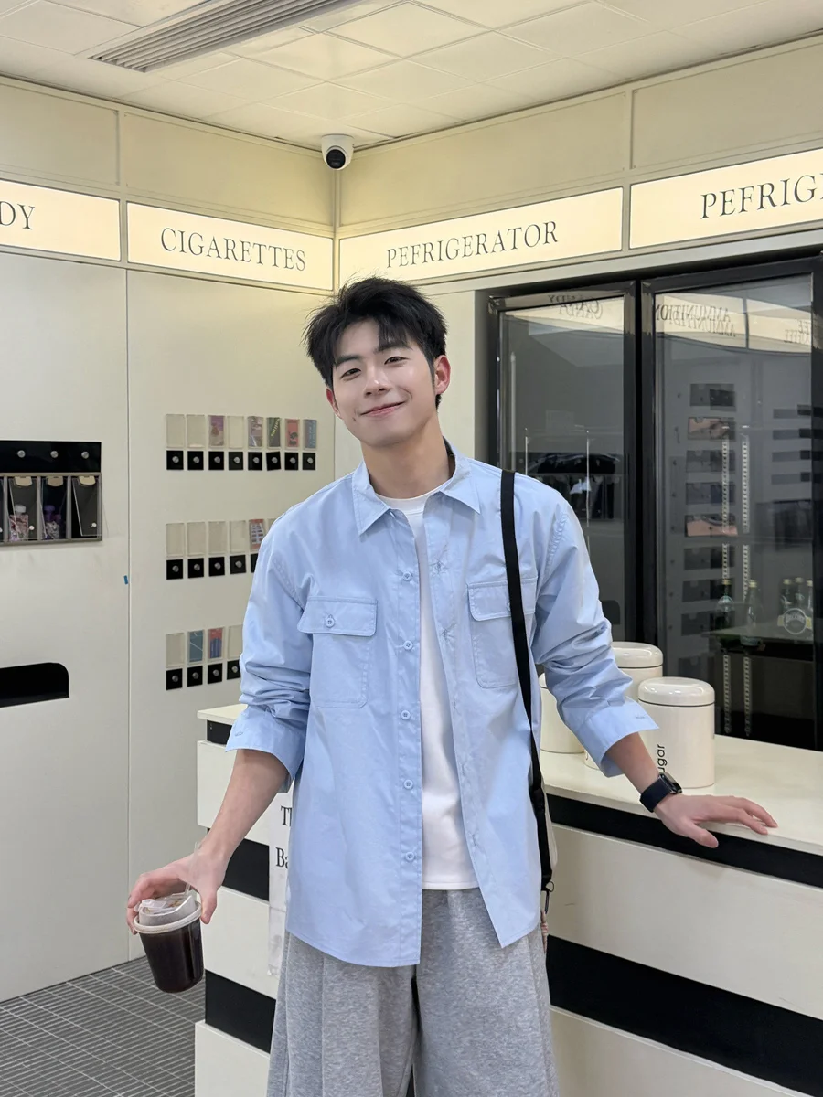 Loose Fit Long Sve Blue Casual irt Men's Inner Wear Youth Sle Spring New Arrival Polyester Fiber Easy Care irt
Loose Fit Long Sve Blue Casual irt Men's Inner Wear Youth Sle Spring New Arrival Polyester Fiber Easy Care irt