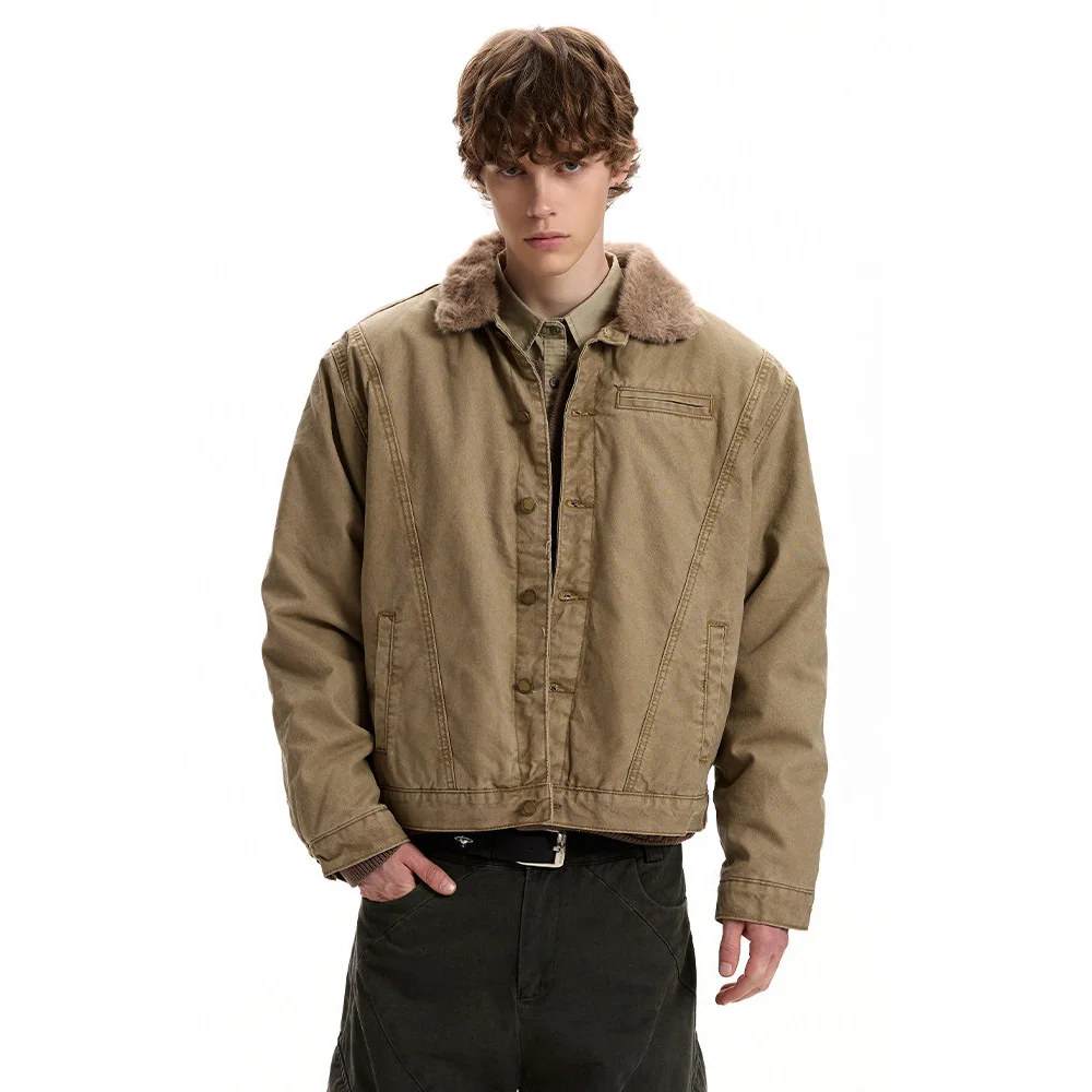 Куртка-бомбер из искусственного меха для мужчин и женщин, зимняя, уличная мода, винтажная, свободная, повседневная, теплая, утолщенная, короткая, в стиле карго
Куртка-бомбер из искусственного меха для мужчин и женщин, зимняя, уличная мода, винтажная, свободная, повседневная, теплая, утолщенная, короткая, в стиле карго